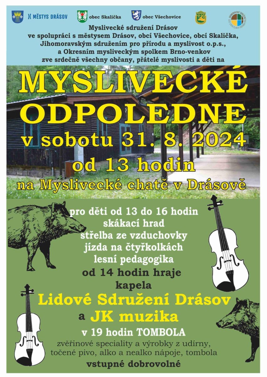 Myslivecké odpoledne Drásov 31.8.2024